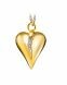 Asche Anhänger aus 14-Karat-Gelbgold 'Herz' mit Diamanten