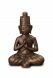 Keramikurne 'Budda Dai Nichi' mit Kerzenhalter | Bronze & Silbergrau Farbe