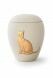 Keramikurne für Katzen mit goldenes Katzenrelief in versch. Farben