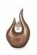 Kunsturne aus Keramik 'Ewige Flamme' mit Vogel