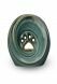 Tierurne aus Keramik mit Pfote Oily Green | SONDERANGEBOT