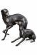 Windhunde, Gedenkskulptur aus Bronze „Eternal Companions“ - nur begrenzt verfügbar