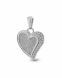 925er-Silberamulett 'Fingerabdruck Herz'