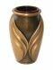 Grabvase aus Bronze dunkel mit Details (Wandvase)