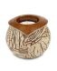 Handgefertigte Kleinurne „Ares“ mit Kerzenhalter - beige
