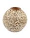 Handgefertigte Keramikurne „Ares“ mit Kerzenhalter - beige