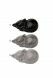 Kleinurne aus Porzellan 'schlafende Katze' in verschiedenen Farben