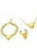 Ascheschmuck-Set aus Edelstahl mit Herz gold - Armband, Ring & Kette