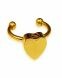 Herzförmiger Asche-Ring aus Edelstahl gold – selbst befüllbar