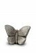 Kunst Mini-Urne aus Keramik Schmetterling silbergrau