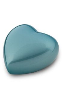 Messing Kleinurne Herz „Satori“ blau
