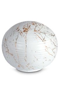 Kleinurne Porzellan „Sfera“ - Carrara-Marmor mit goldfarbenen Adern