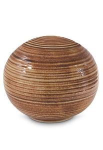 Kleinurne Porzellan „Sfera“ - Rostbraun - handbemalt