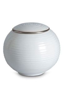 Kleinurne Porzellan „Sfera“ - Platinfarbener Rand