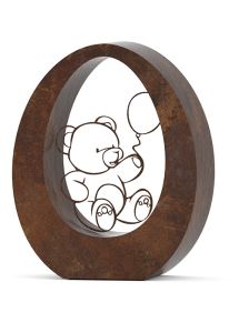 Ovale Bronze-Kleinurne „Teddybär“