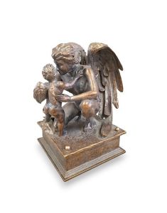 Engelurne „Schutzengel mit Kind“ in versch. Farben