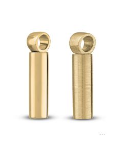 Gedenkanhänger für Asche 'Röhrchen' aus Gold