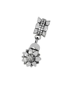 Ascheelement 'Sonnenblume' aus Silber für ein Pandoraarmband