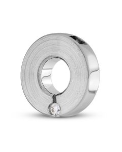 Aschen-Anhänger Herz mit Raum für zwei und Zirkonia Stein