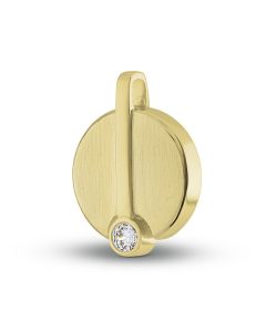 Gedenkanhänger für Asche 'Rund' aus Gold