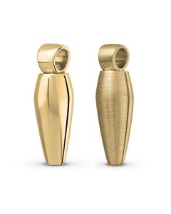Gedenkanhänger für Asche 'Kegel' aus Gold