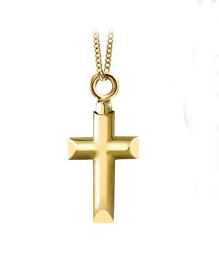 Asche Anhänger Gold 'Kreuz'