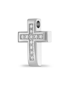 Aschen-Anhänger 'Kreuz' mit Zirkonia Steinen