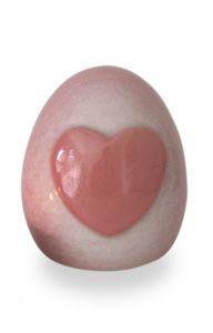 Handgefertigte Baby-Urne (Frühgeborene) 'Herz' rosa