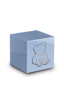Babyurne mit Teddybär blau (MDF)