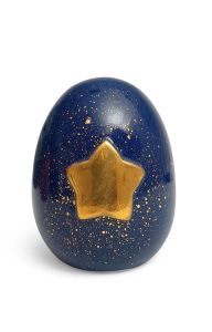 Handgefertigte Baby-Urne 'Goldener Stern'