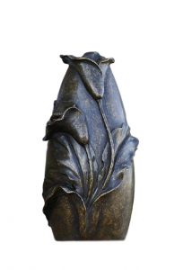Bronzeurne 'Blumen' für ausssen