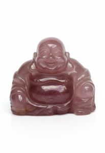 Buddha Edelstein Rosenquarz