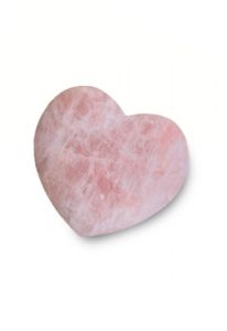 Edelsteinurne Herz XL aus Rosenquarz