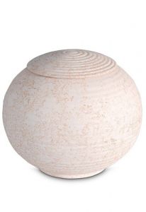 Porzellanurne 'Sfera' - Korallenrosa Relief