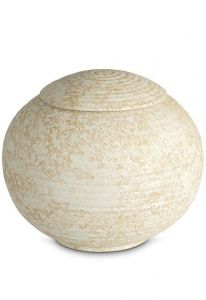 Porzellanurne 'Sfera' - Sahara-Sand-Relief