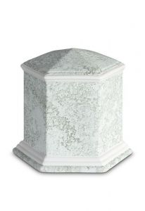 Porzellanurne 'Esagono' | Marine-Wasser-Relief