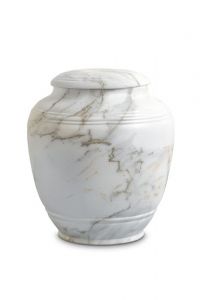 Kleinurne aus Porzellan 'Classica' | Arabischer Carrara-Marmor Motiv