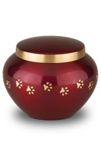 Tierurne mit Pfoteabdrücke | rot | small