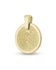 Schmuckstück Fingerabdruck 'Rund' aus Gold Ø 1.8 cm