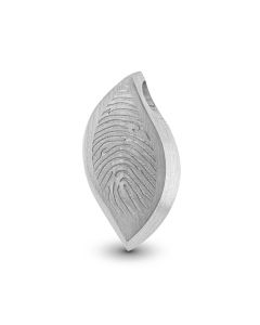 925er-Silber Asche Schmuckstück 'Fingerabdruck Oval'