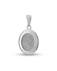 925er-Silber Schmuckstück 'Fingerabdruck Oval'