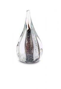 Kristallglas Mini Asche-Urne 'Tropfen'