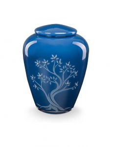 Glasurne mit fliegenden Tauben - Symbol für Frieden und Liebe