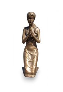 Grabskulptur aus Bronze 'betende Frau'