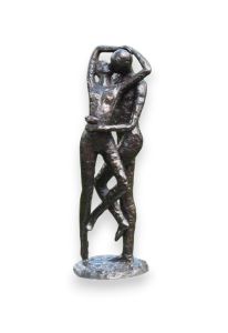 Grabskulptur aus Bronze „Liebespaar“