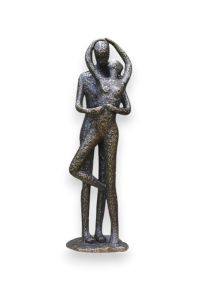 Grabskulptur aus Bronze „Liebespaar“