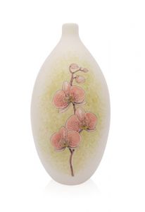 Handbemalte Kunst-Kleinurne 'Orchidee' rosa