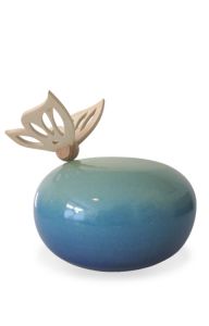 Handgefertigte Keramik Urne  'Schmetterling'