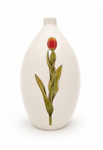 Handbemalte Urne mit Tulpe