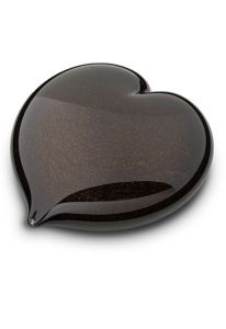 Hartförmige Kristallglas-Kleinurne - bronzenfarben